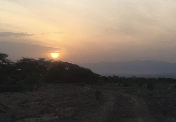Sunset captured by Imperial PhD students conducting fieldwork in Ethiopia