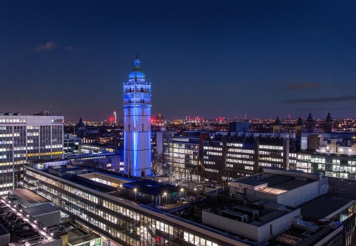 Queen's Tower at night