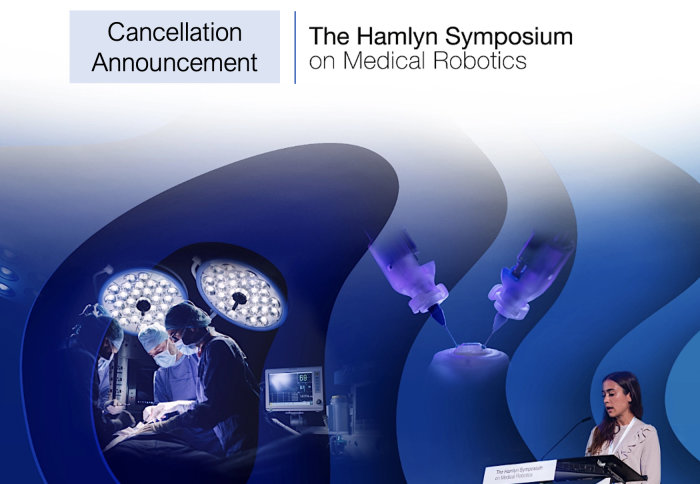 The cancellation announcement of the 2020 Hamlyn Symposium on Medical Robotics