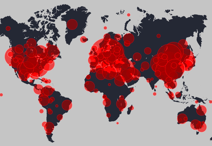 Coronavirus map