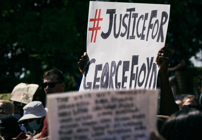 Black Lives Matter protesters in London, May 2020