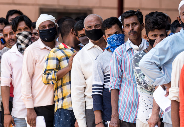 Patients wait to see doctor