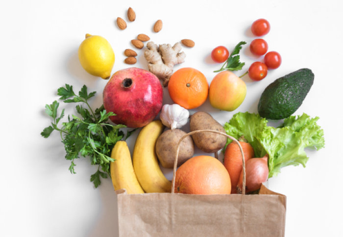 Fruit and veg in a bag