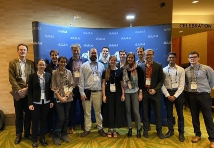 Dr Paul Bruce with colleagues and PhD students at this year's AIAA Conference