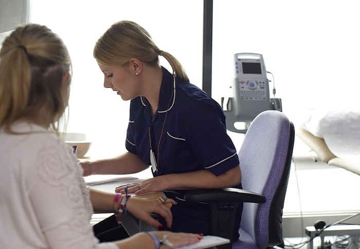 A patient having a consultation with a Doctor