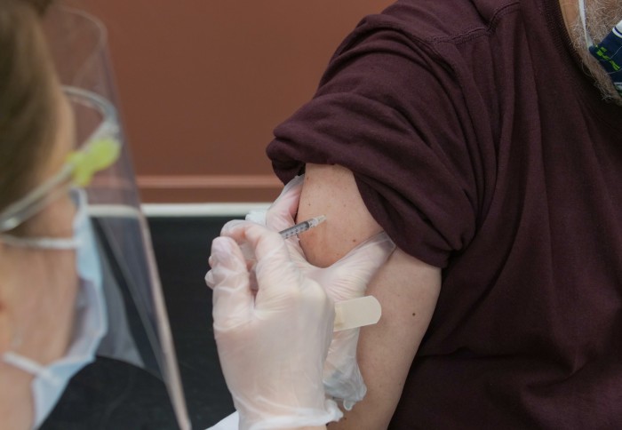 Person getting a vaccine