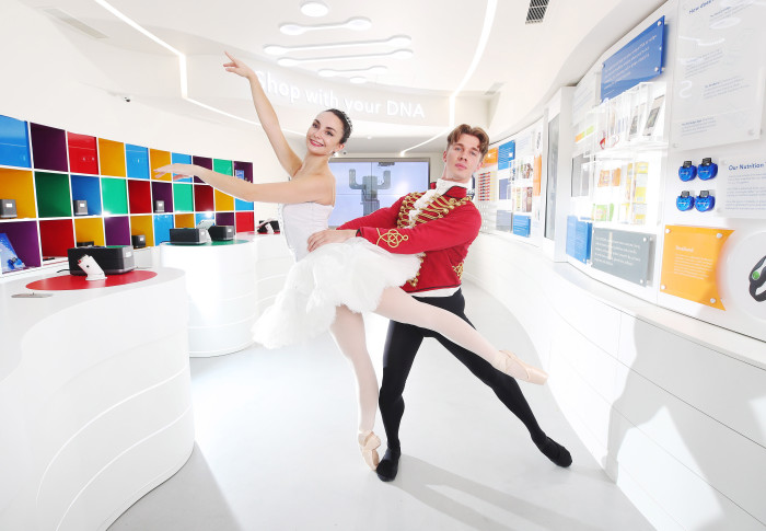 Ballet dancers in a shop