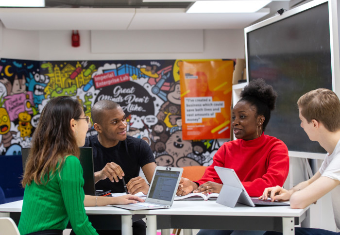 Students in Imperial's Enterprise Lab