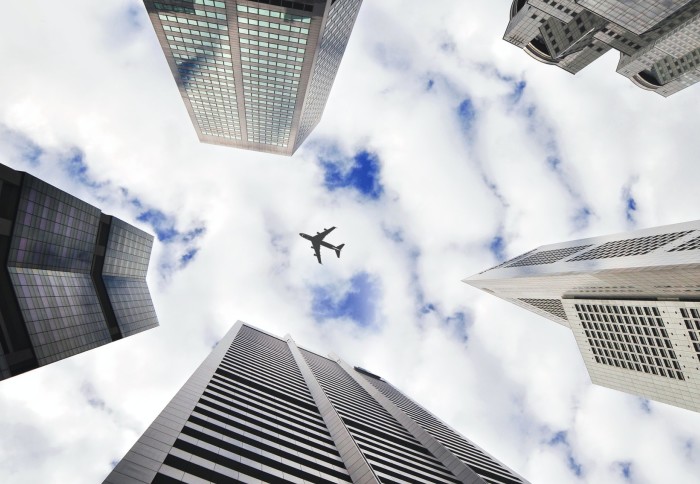 An image of an aeroplane in the sky