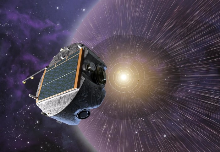 Illustration of the spacecraft observing the sun