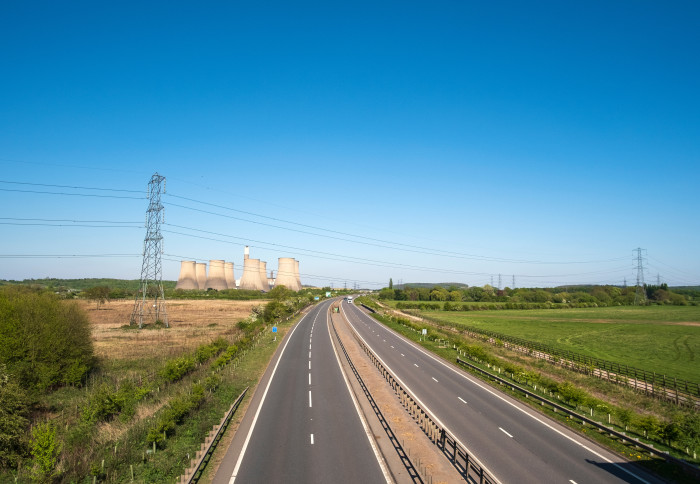 Empty motorway during COVID-19 lockdown