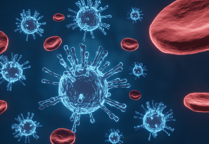 CGI picture of Covid-19 virus