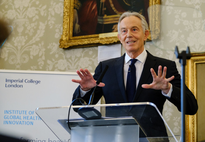 Tony Blair giving a speech
