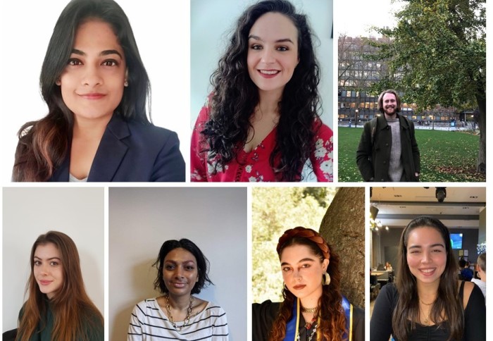 Individual photos of the 7 MSc communicators in residence