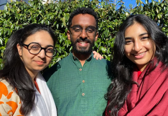 The founders of Sukoon Care (from left to right) Hansa Shree, Akhilesh Sivaraman and Jeannine Coelho