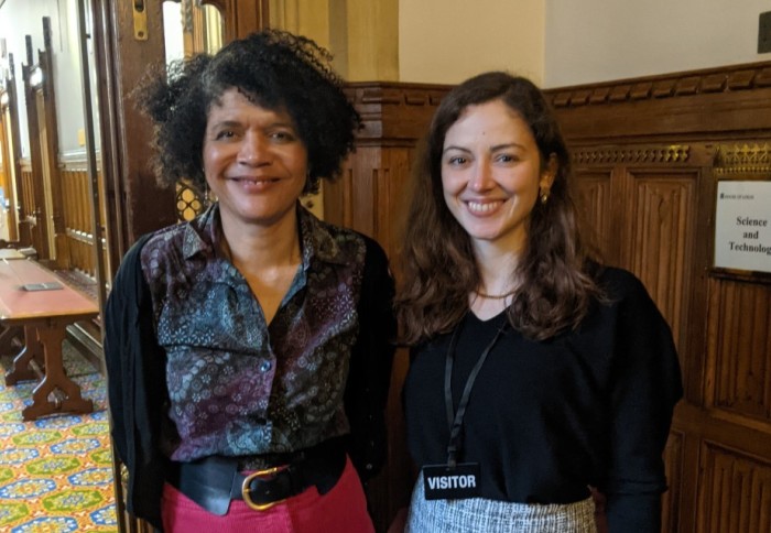 Imperial's Dr Sarah Marzi meeting Labour MP Chi Onwurah through the Royal Society Pairing Scheme