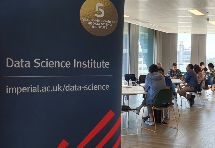 Researchers attend the 'DSI Squared' speed dating event