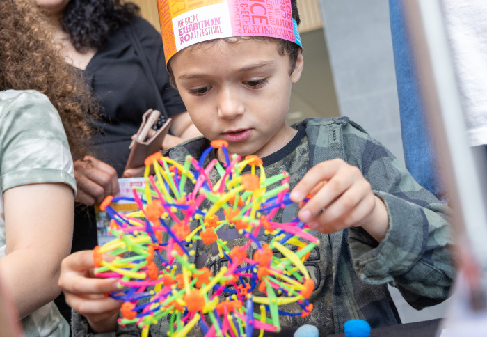 A child enjoying one of Imperial's activities at this year's Great Exhibition Road Festival