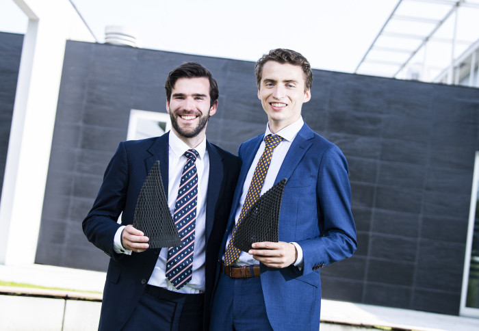 Peter Hedley and Victor Dewulf with their EPO Young Inventors award.
