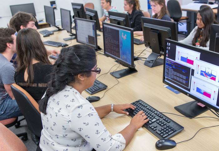 Students at computer