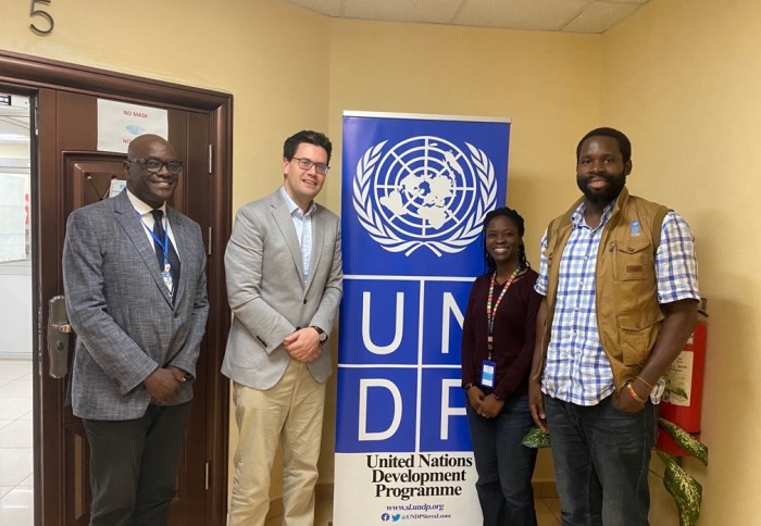Professor Mike Templeton meets with UNDP Accelerator Lab team in Sierra Leone