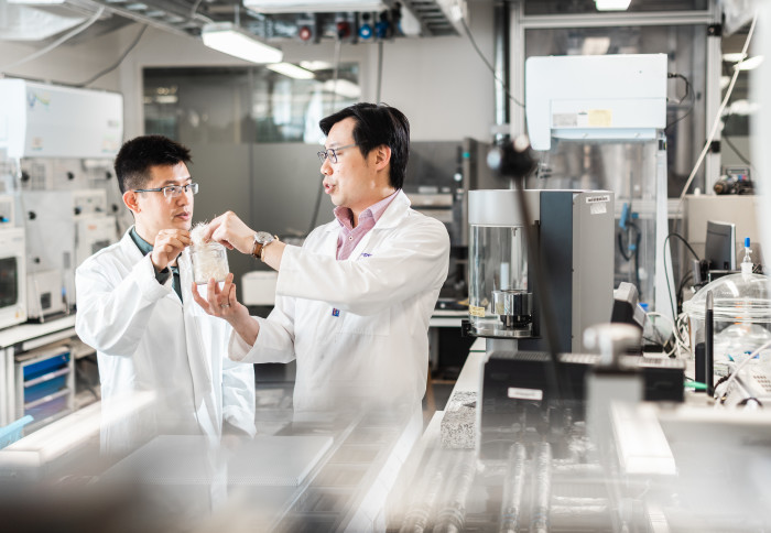Dr Koon-Yang Lee and a researcher from the Future Materials Group