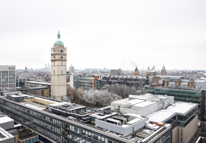 Queens tower in snow