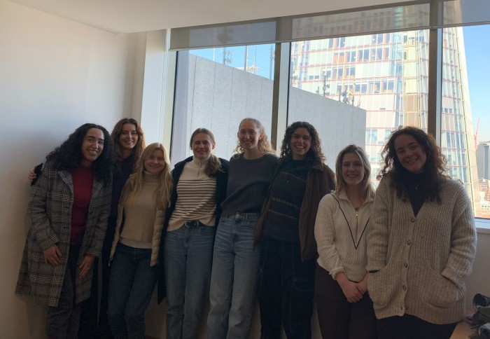 Science communication educators, with the Shard building in the background