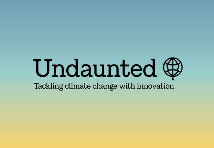 Undaunted Greenhouse logo on pale yellow and blue background
