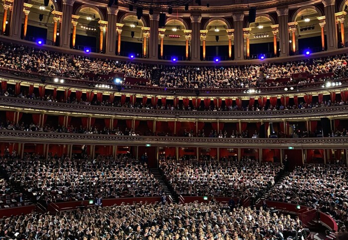Graduands and guests seated at the Royal Albert Hall