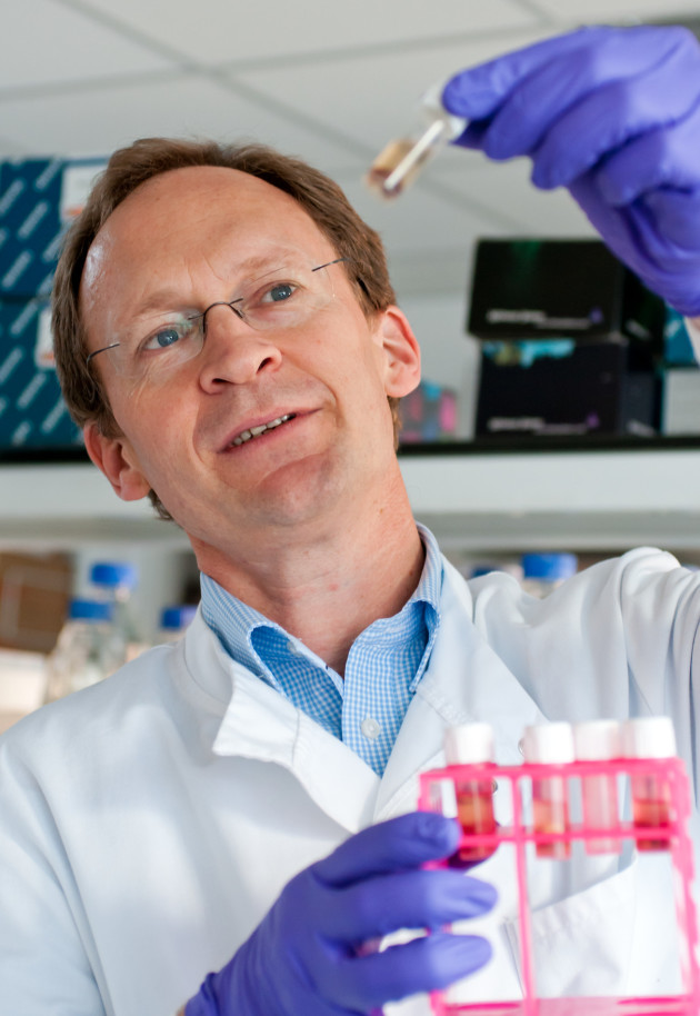 Justin photographed in his lab in 2010