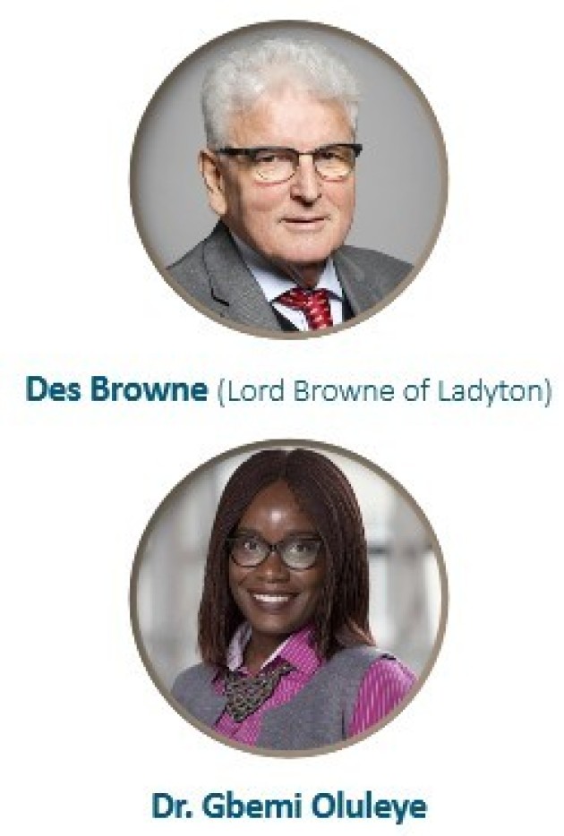 Images of Des Brown and Dr Gbembi Ololeye