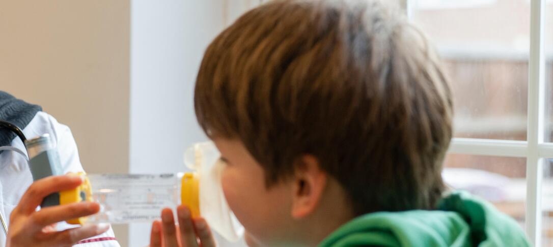 Young child at an asthma assesment