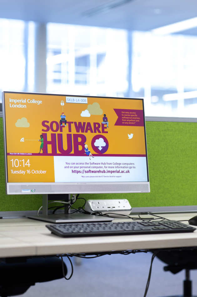 Library PC showing the Software Hub