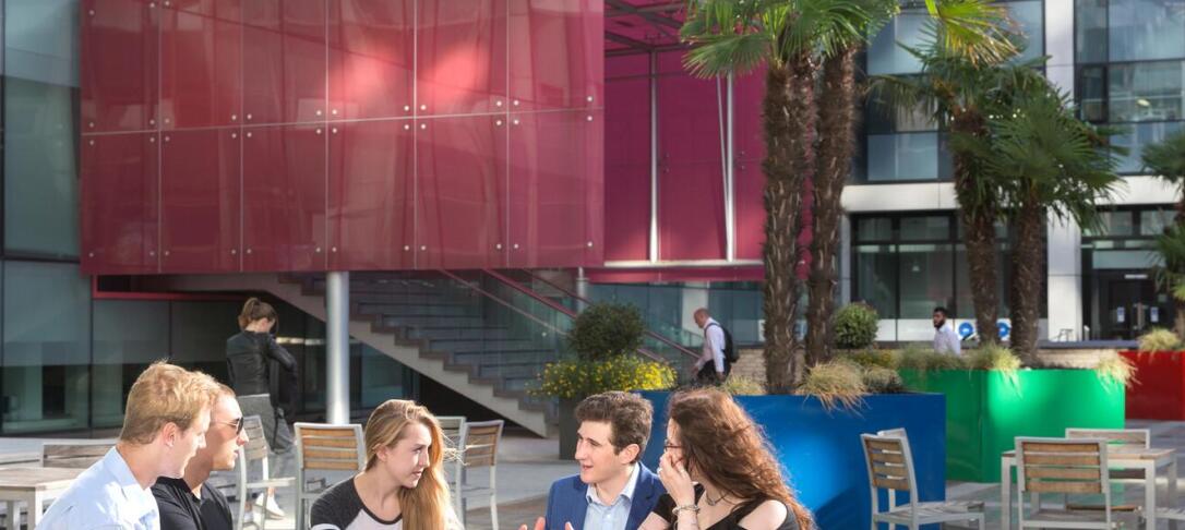 students on campus