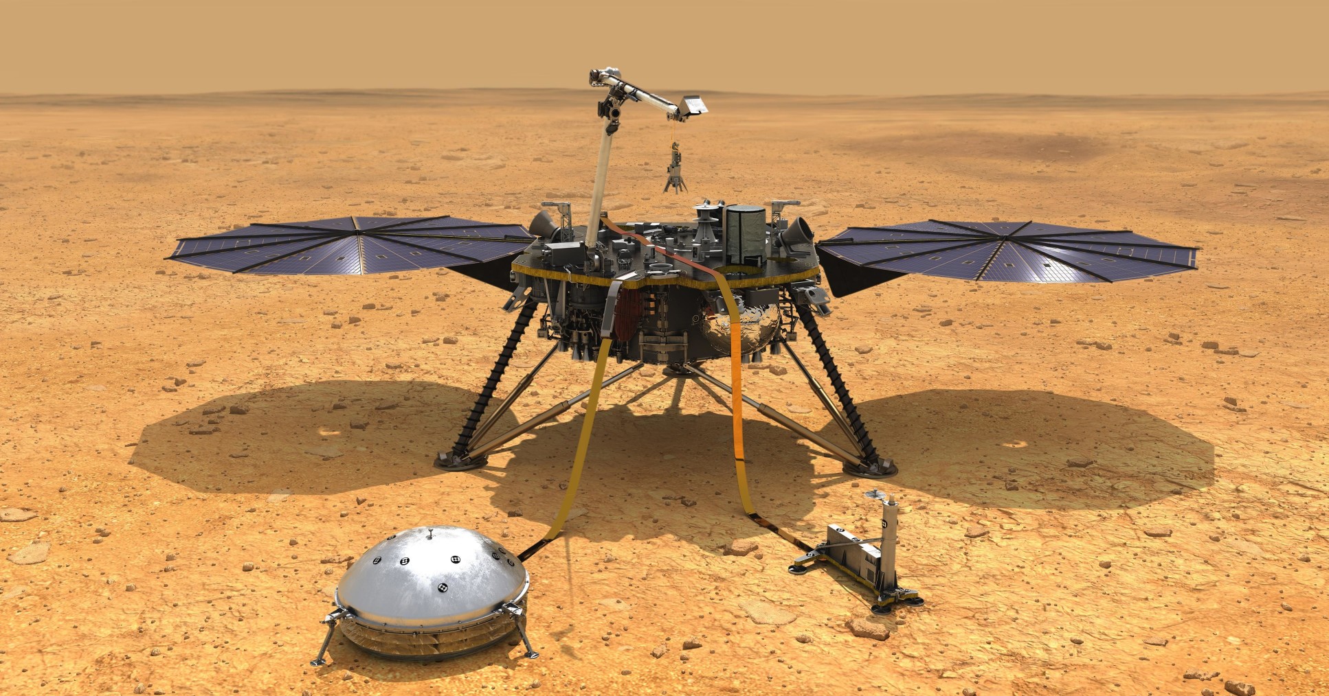 Image of the InSight lander on Mars
