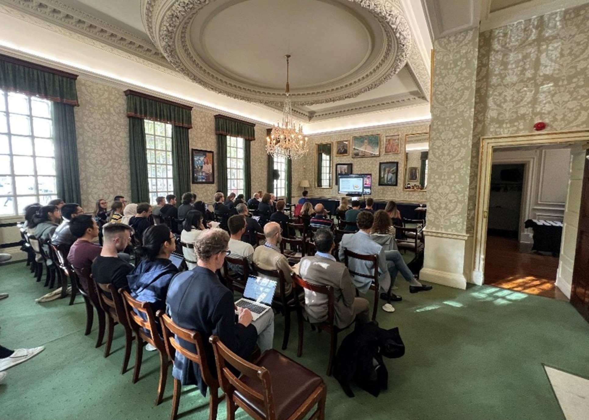 Event attendees during a presentation