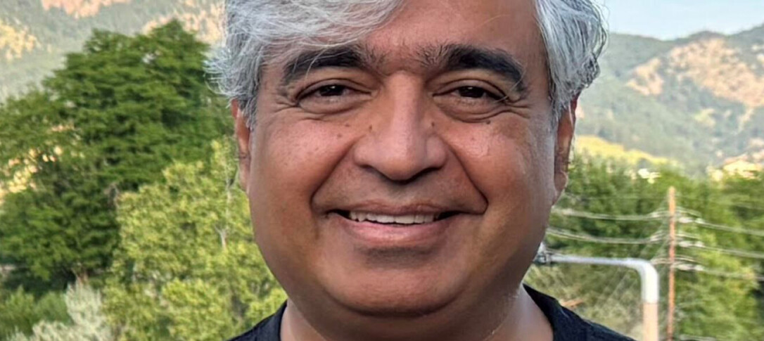 Professor Subir Sachdev in from of foliage