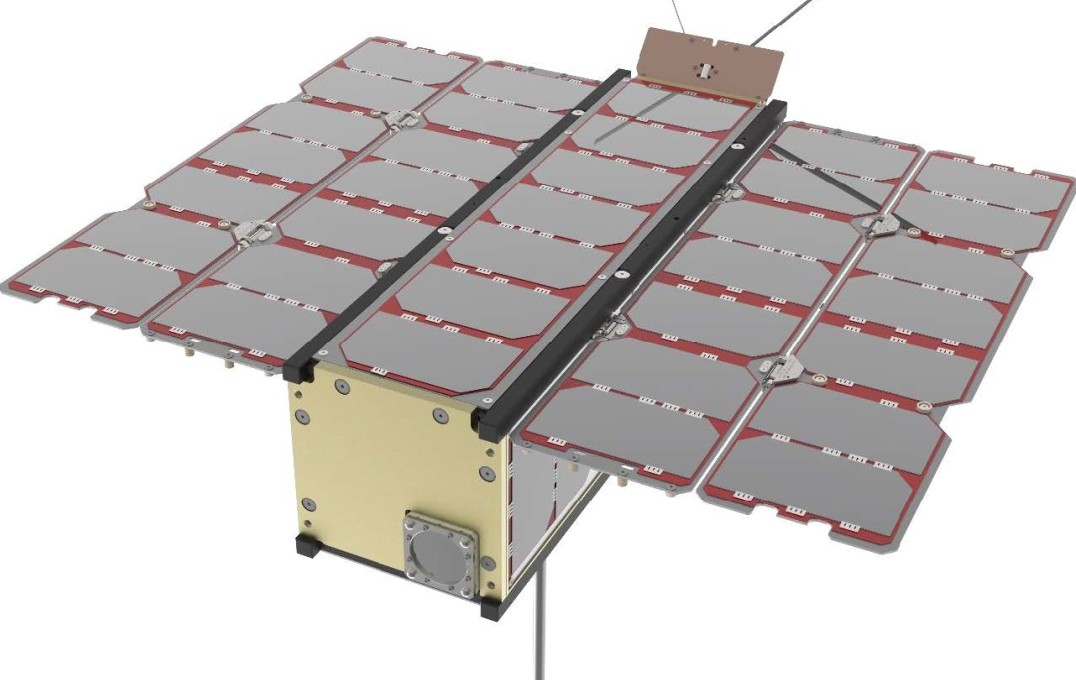 Illustration of the RadCube spacecraft