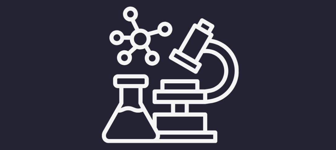 Icon depicting microscope and molecule