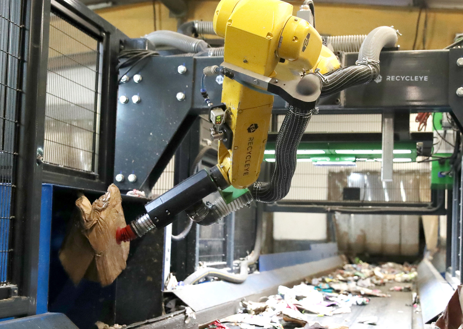 Waste sorting robot installed at Bryson Recycling