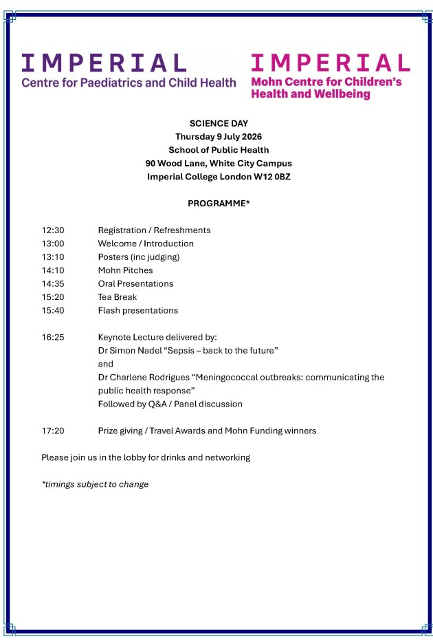 Flyer with programme details