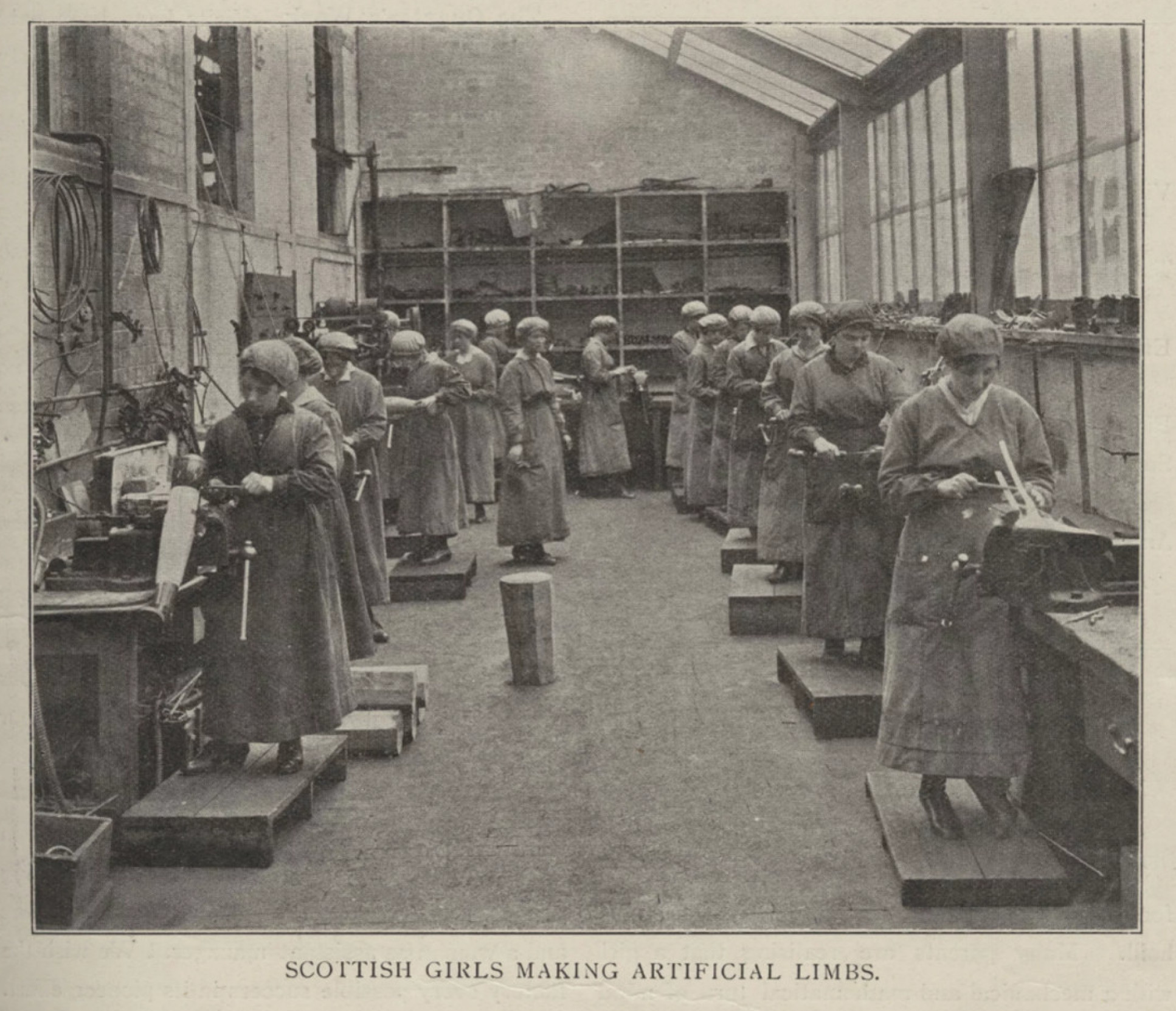 The Woman Engineer Journal: Scottish girls making artificial limbs September 1920