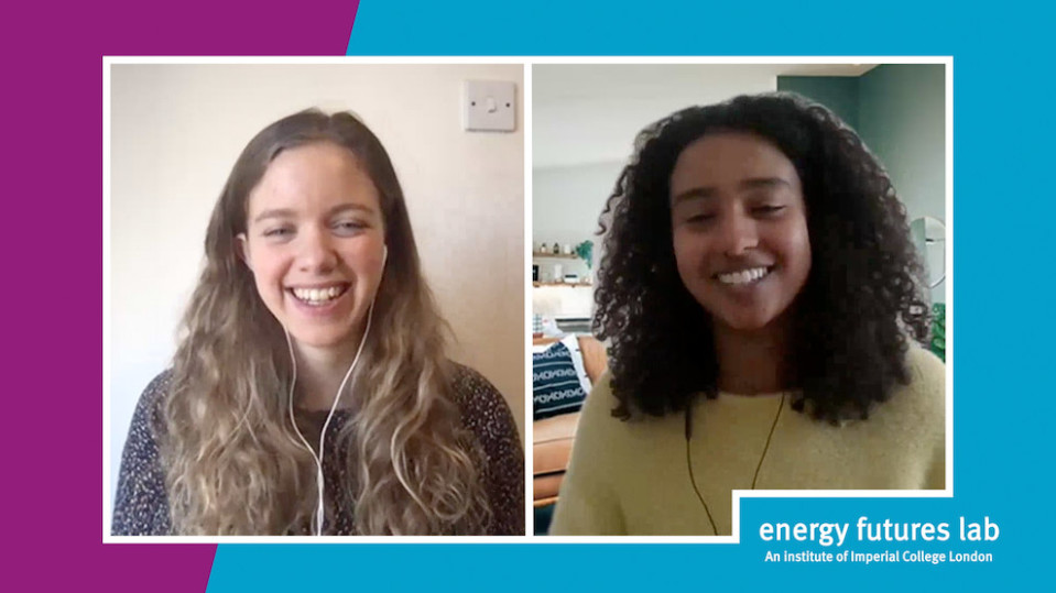 Two women on video call