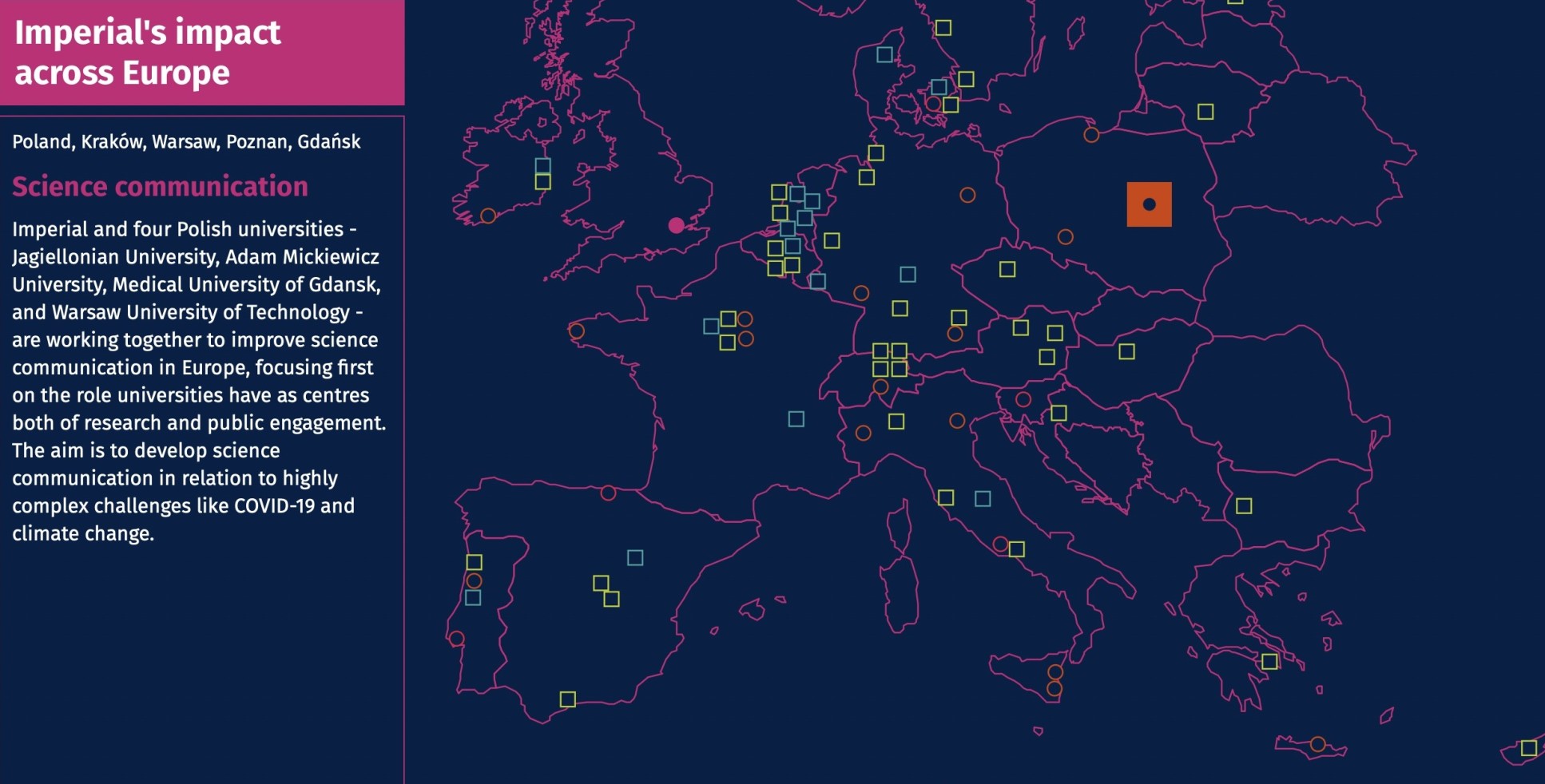 Map of Europe with case study