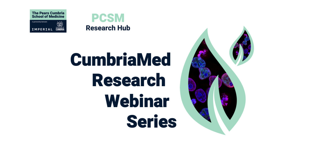 CumbriaMed Research Webinar Series graphic