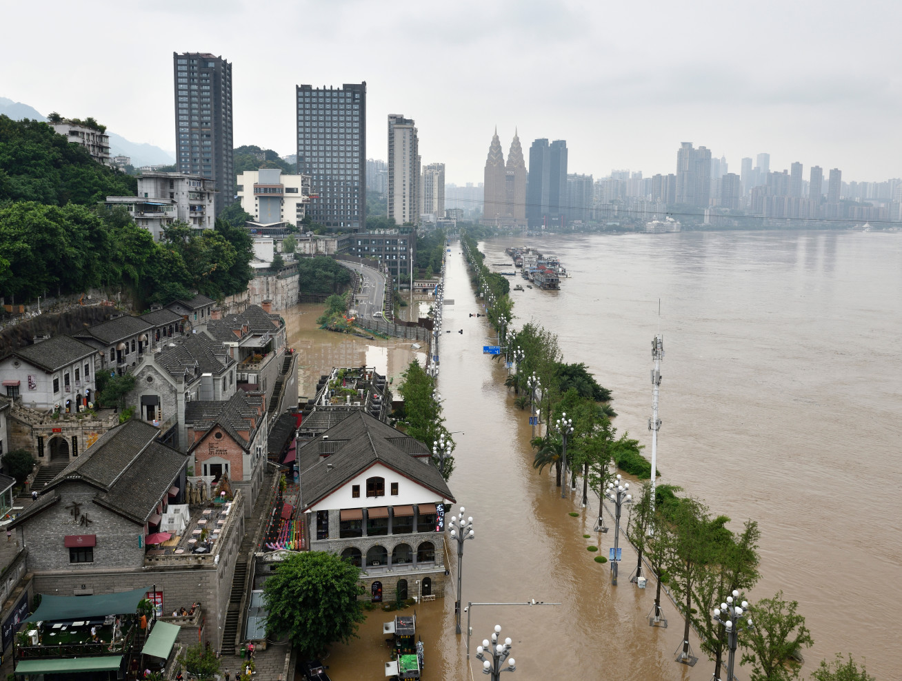 Flooding in Chongqing, China, in the summer of 2020.