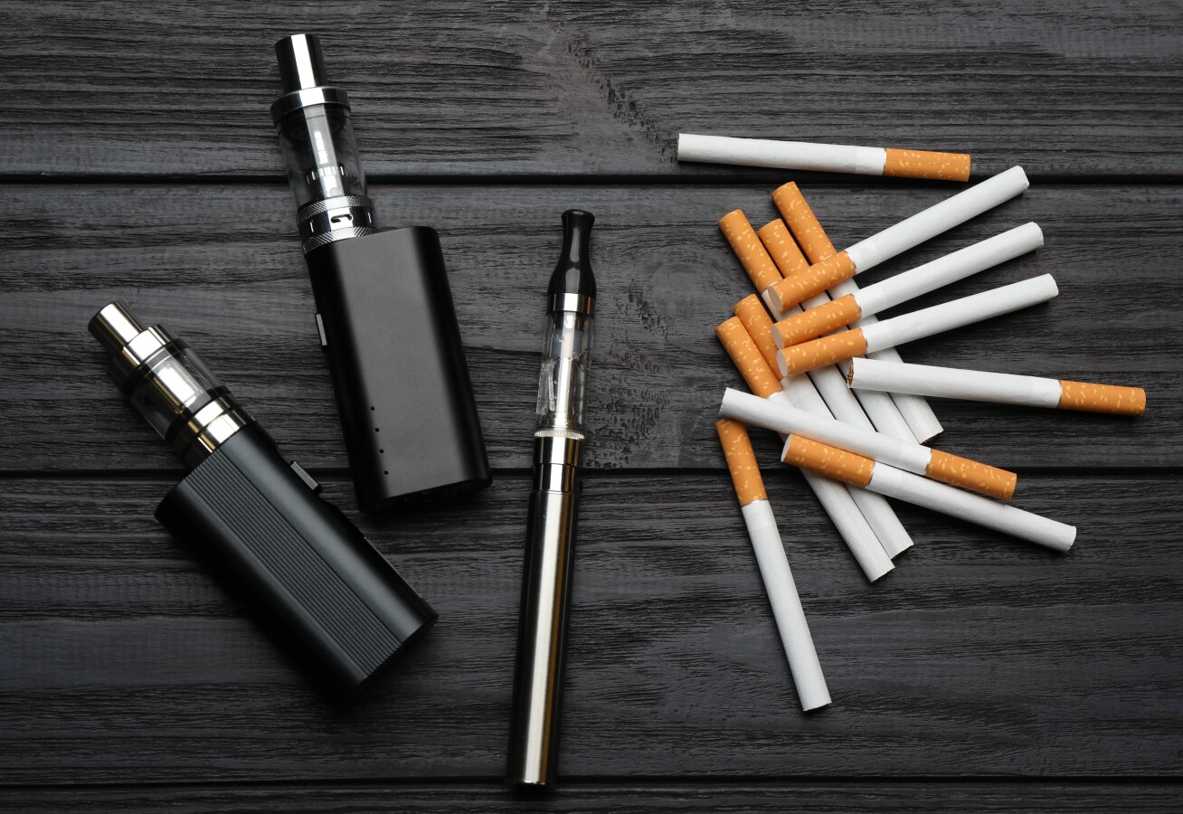 Various smoking devices including vapes and cigarettes