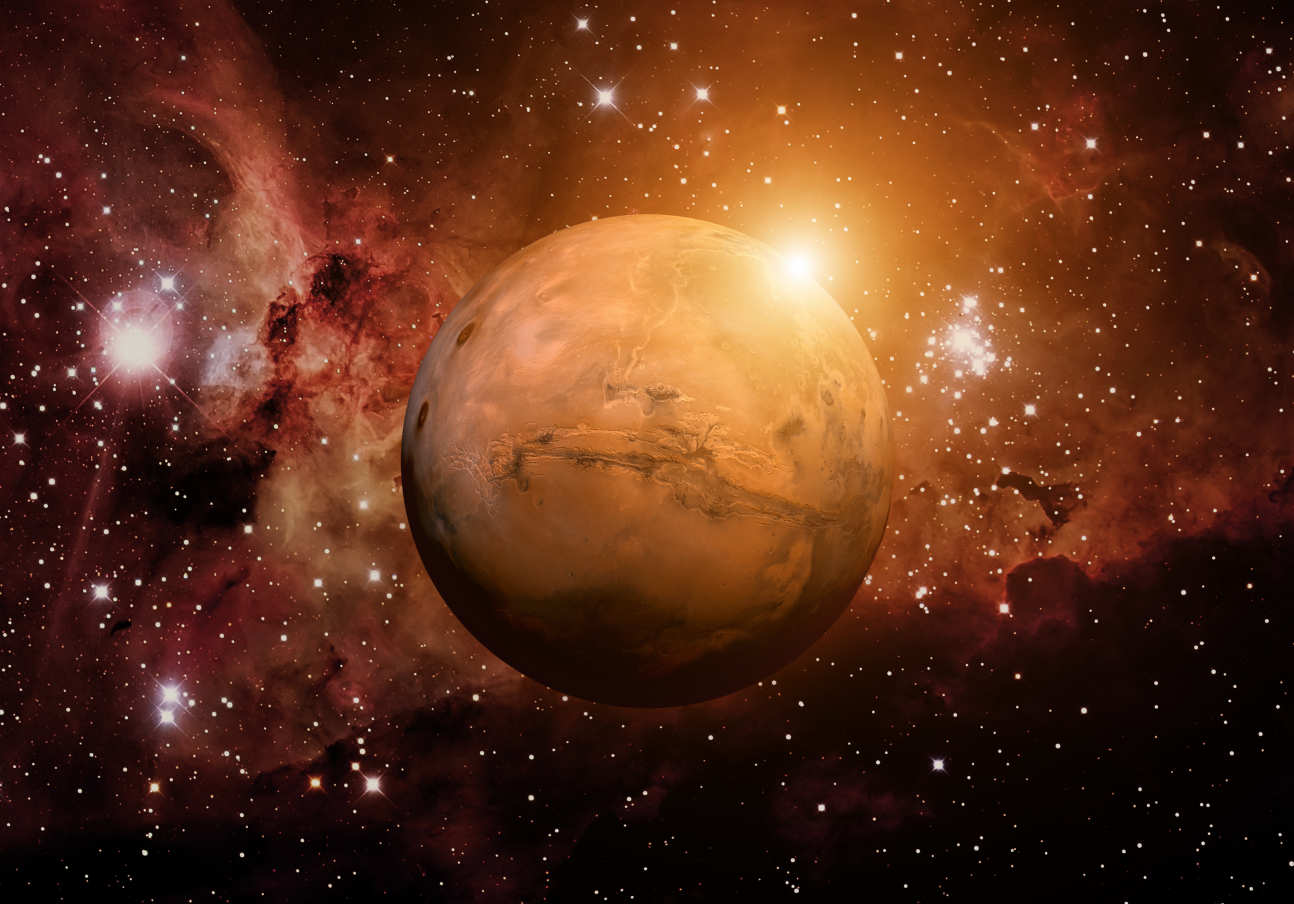 An illustration of the planet Mars