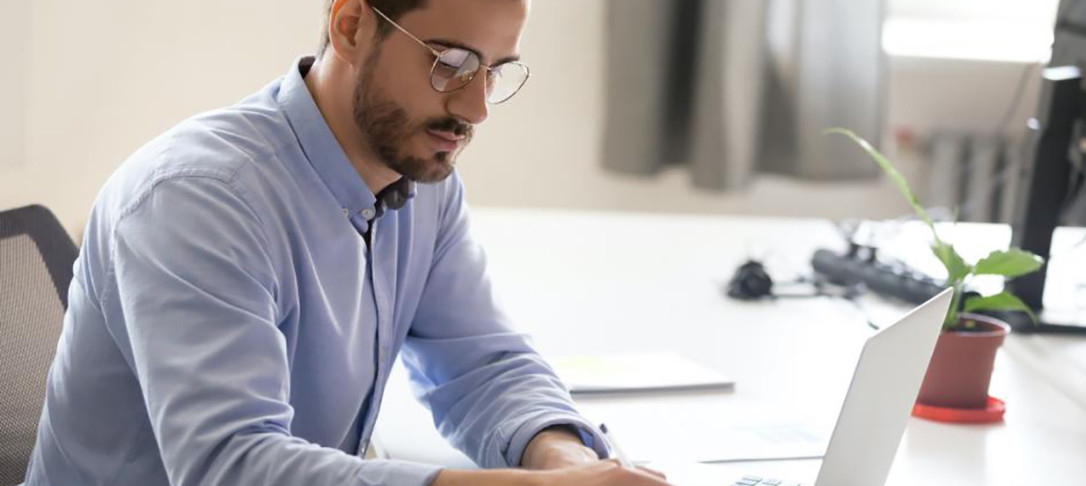 Man at laptop